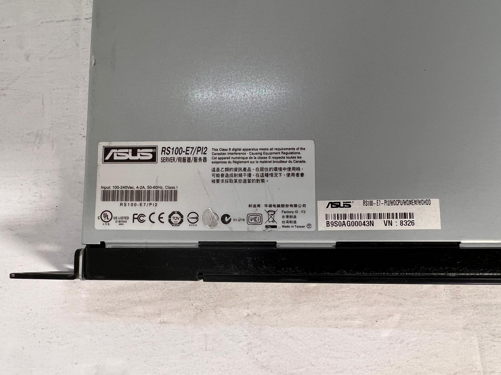 ASUS RS100E7/P12 INTEL XEON E31220 NO HDD OR RAM 2 eBay