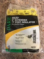 Dare SNUG-X5TP-15 Snug T-Post Insulator 5" Extender Yellow 15 Ct.