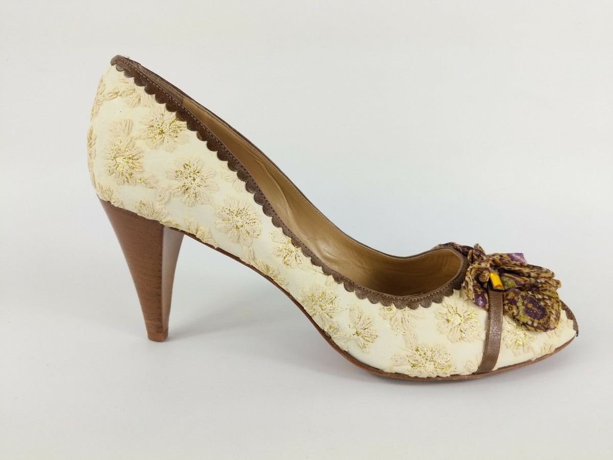 Block Heels Gozzi Calzature Ego Gozzi High Heel Fabric Shoes Uk Eu