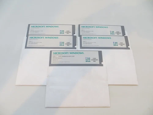 5.25" Floppy Disk MICROSOFT WINDOWS Graphical Environment Version 3.0 for DOS