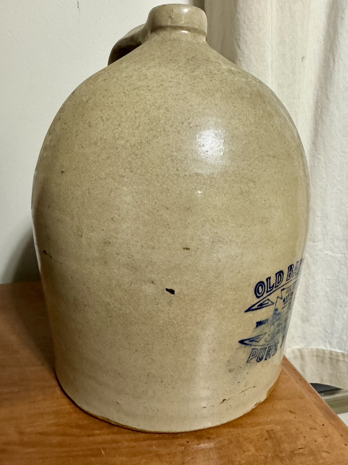 Very Rare Old Barton Rye Whiskey Stoneware Advertising JugLouisville