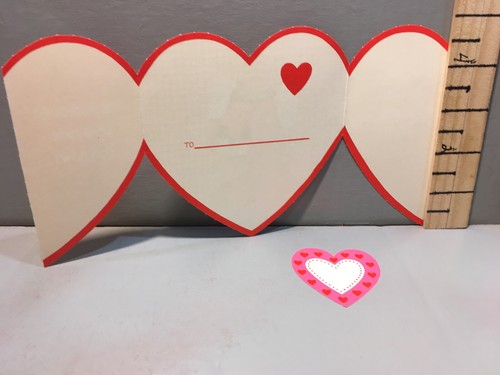Vtg Valentine Card 70's Red Gingham Big Eyes Puppy Dog Hallmark Unused p5 - Picture 3 of 3