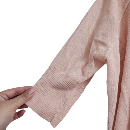 Ted Baker Cardigan 1 XS Purple Pink Open Front Short Sleeve Lightweight Sweater - Picture 3 of 9