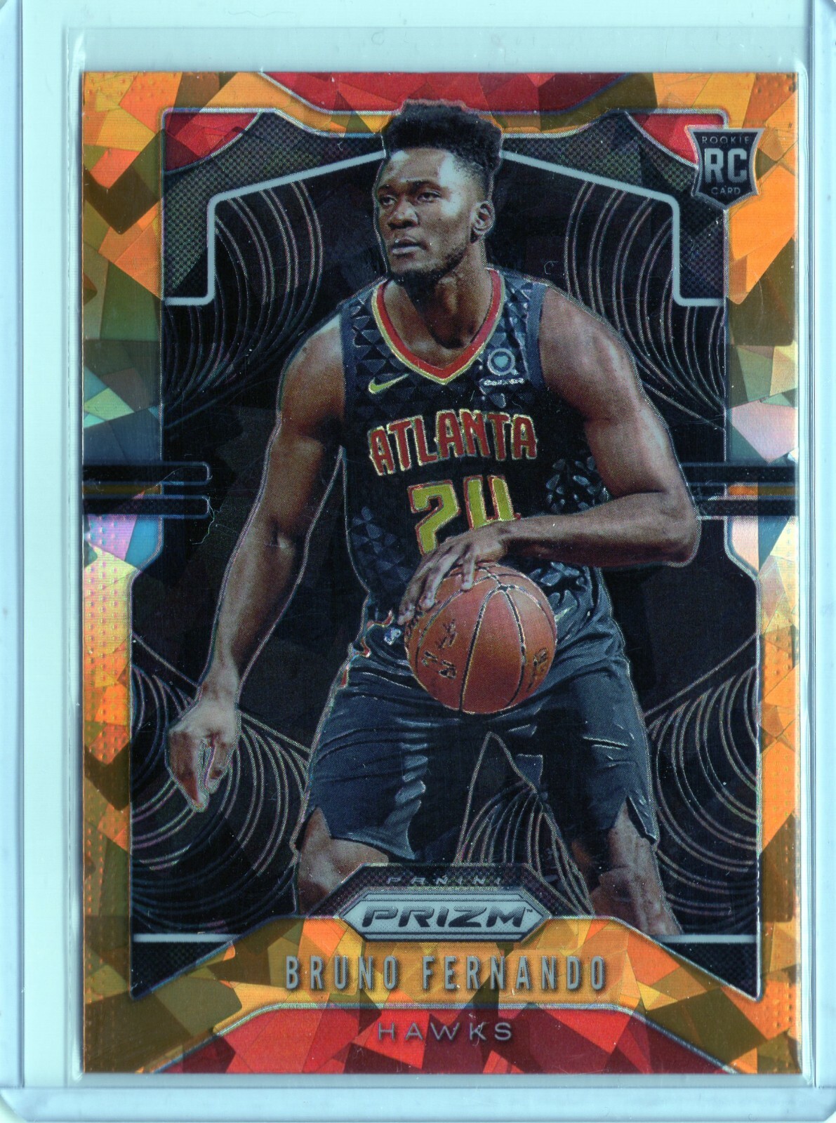 BRUNO FERNANDO Hawks 2019-2020 NBA Prizm ORANGE CRACKED ICE PRIZM ROOKIE #277