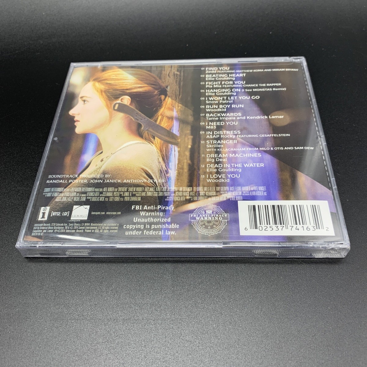 Divergent Original Motion Picture Soundtrack CD Ellie Goulding.