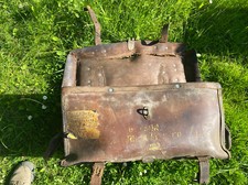 bin vintage travelling leather trunk 1941 Possibly Army Big And Heavy