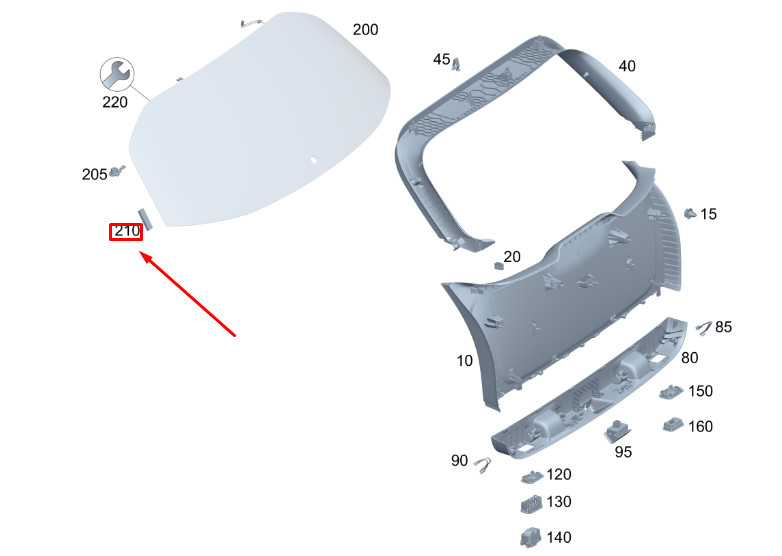 MB GLA H247 Rear End Door Window Sealing Strip A0009874766 NEW  