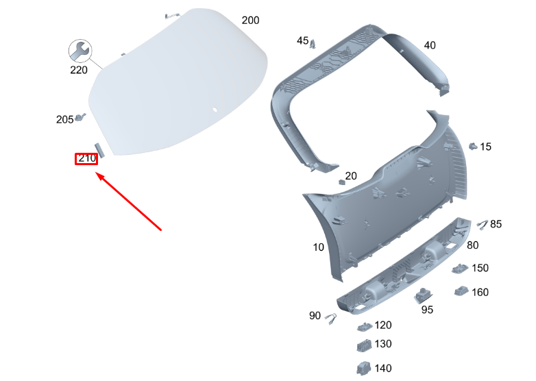 MB GLA H247 Hecktürfenster-Dichtungsleiste A0009874766