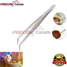 6" Angled Stainless Steel Long Food Tongs Straight Tweezers Kitchen  Home Use