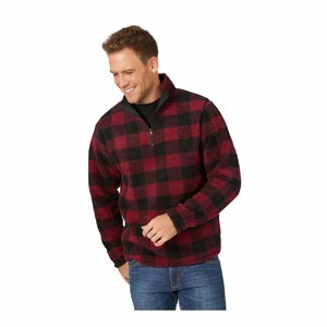 plaid half zip pullover