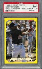 1987 Classic Yellow #112 Kirby Puckett Update Green Back PSA 9 Mint 23195331