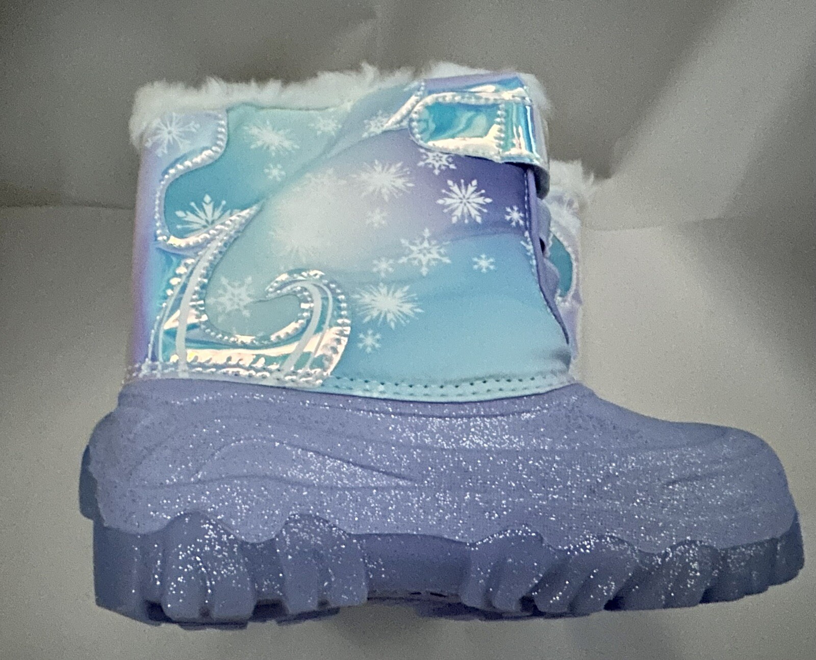 Disney Girls Frozen Winter Snow Boots Light Up Little Kids NEW Size