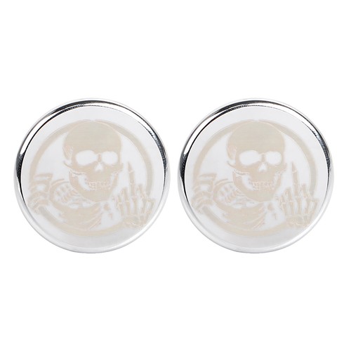 Skull Swingarm Pivot Bolt Cover Fit For Harley Road King Street Glide FLHX FLHXS - Picture 10 of 13