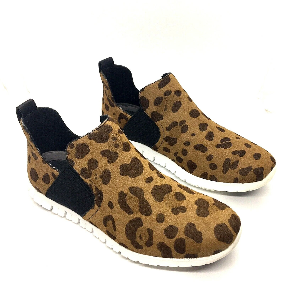 COLE HAAN ZeroGrand OCELOT Print Slip On Sneaker Bootie Hair