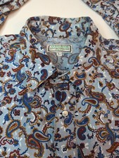 VNTG 1990s GUESS Georges Marciano Paisley Button Shirt SZ MENS LARGE COTTON S9