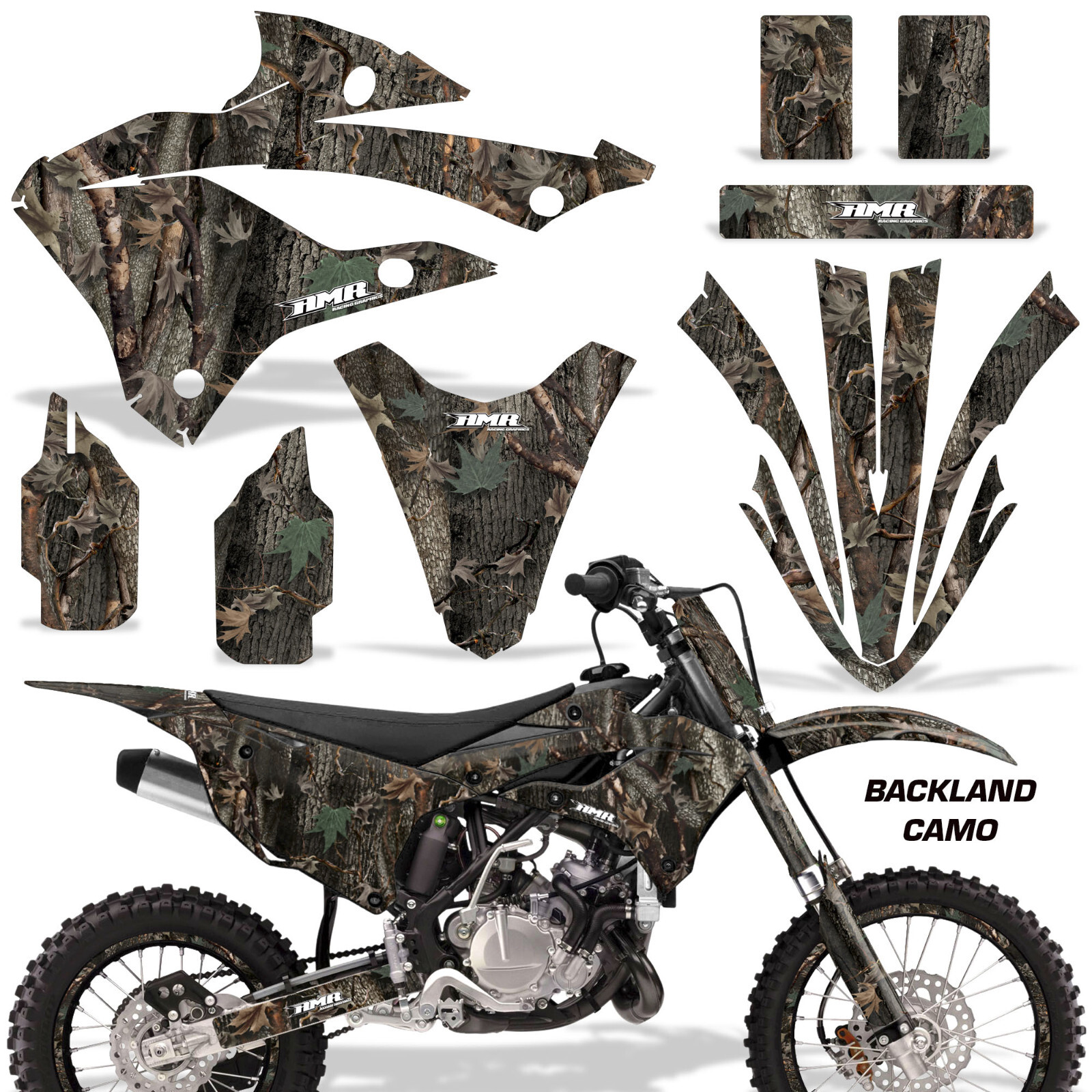 Graphic Stickers +#PLT/RIM Decals For Kawasaki KX85 & KX112 2022-2023 BACKLAND