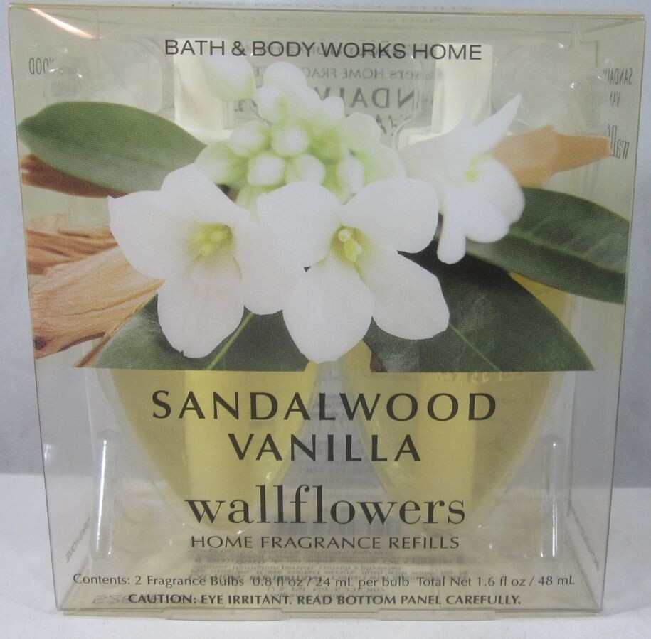 1bx/2 bulb Bath & Body Works Wallflower Diffuser Bulb Refill Sandalwood Vanilla