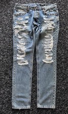 Just Cavalli Blue Stud Denim Jeans Pants Trousers 33" New