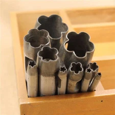 DIY Handmade Flower Shaped Leather Crafts Punch Carbon Steel Leather Hole Tools