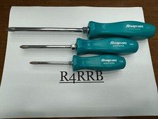 Snap-on Tools Usa New 3pc Teal Phillips P1 P2 P3 Hard Handle Screwdriver Lot Set