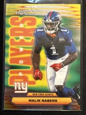 2025 Topps Chrome Power Players Malik Nabers #PP-25 Refractor New York Giants