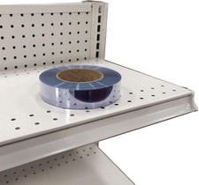 Transparent/Clear Gondola Shelving Vinyl Insert for Ticket Channel 130 FT. x ...