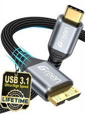 Green Jiss  10 Gbps Micro B to USB C Cable, 1ft 1.5ft 3ft 6ft 10ft 1 FT