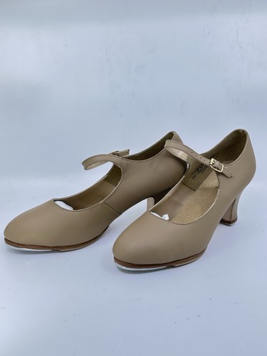Capezio Womens Beige Leather Heeled Manhattan Xtreme Tap Shoes Sz 10m NNT - Picture 11 of 14