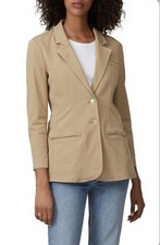 Current/Elliott Highball Blazer S Cream Made in USA Quiet Luxury Old Money