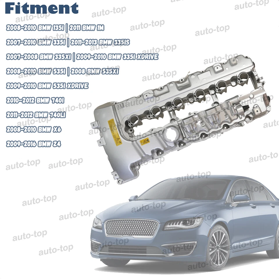 Cubierta de válvula de ALUMINIO para BMW N54 135i 335i 335xi 335is 535i xDrive 740i X6 Z4🚗 Foto 2 de 4