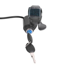 ˜E-Bike Throttle Thumb Throttle Speed Control Power Switch With Key Lock LCD DP