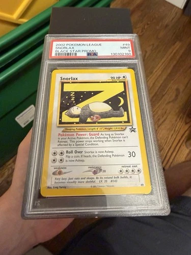 Pokemon 2002 Snorlax Black Star Promo League PSA 9 MINT