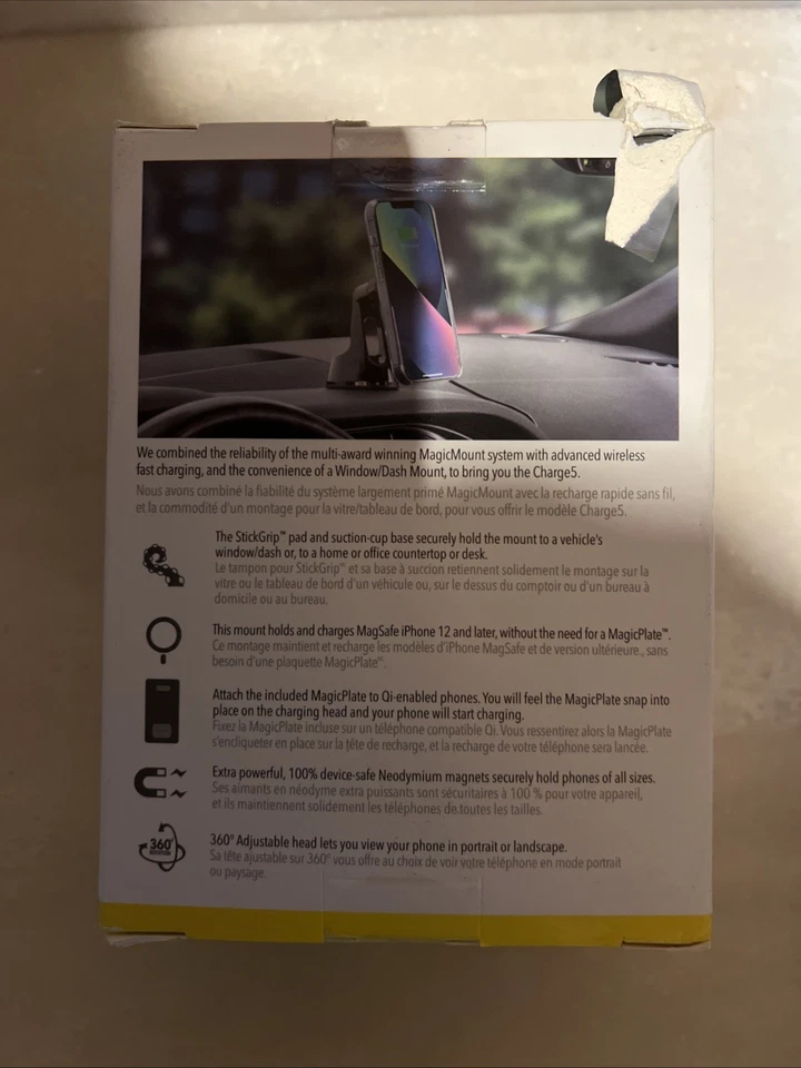 Scosche MAGICMOUNT Pro Ventana de Carga/Salpicadero Magsafe Montaje de Carga Inalámbrico - Negro Foto 4 de 4