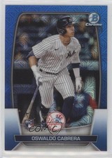 2023 Bowman Mega Box Chrome Blue Mojo Refractor /150 Oswaldo Cabrera #32 13rl