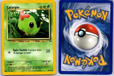 CATERPIE POKEMON NEO DISCOVERY 53/75 COMMON MP UNLIMITED YUKA MORII