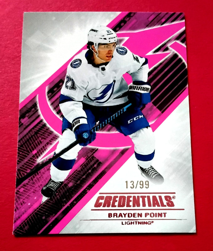 2024-25 BRAYDEN POINT 13/99 Pink Parallel Tampa Bay Lightning #18  Credentials
