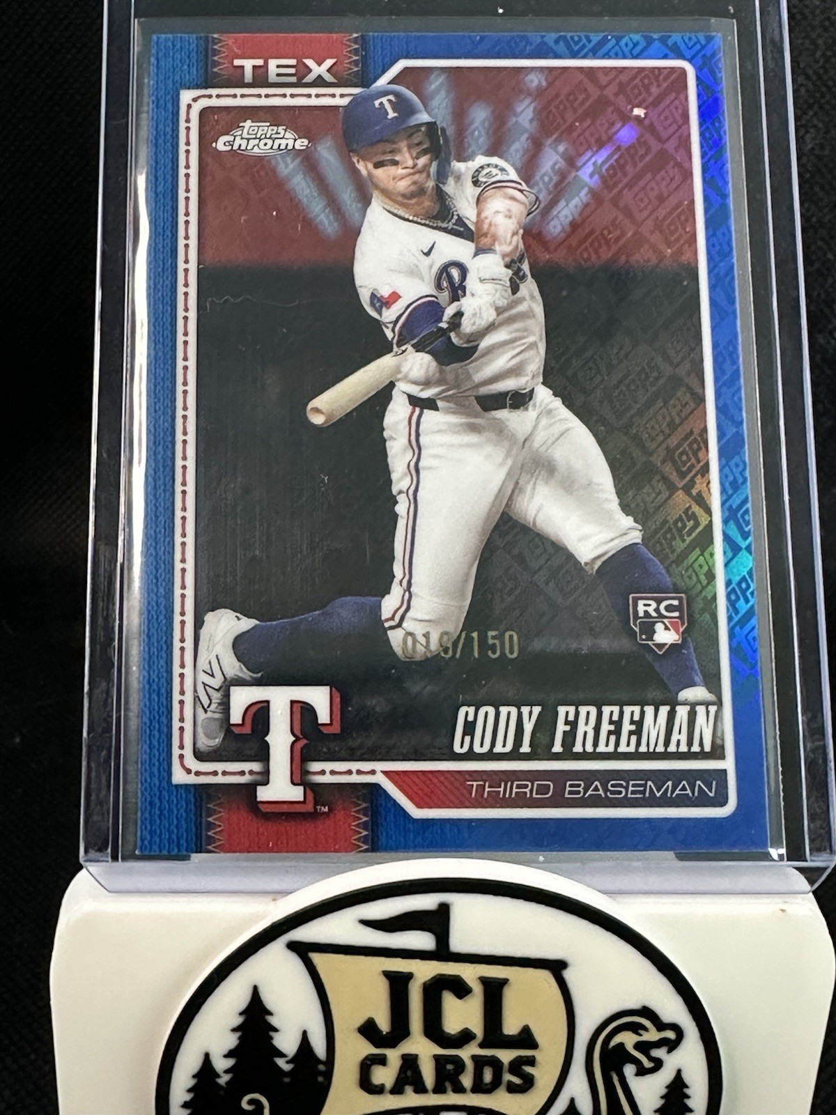 2026 Topps Chrome - Cody Freeman #255 Blue Topps Refractor /150 (RC)