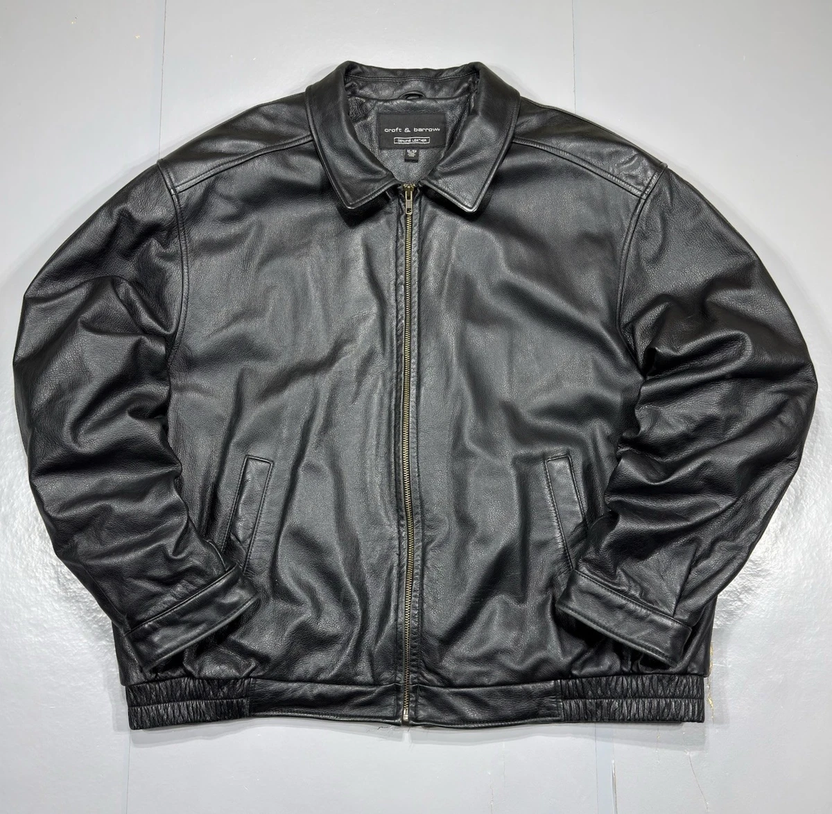 CROFT & BARROW レザージャケット　短丈　本革　ブラック　2XL Croft & Barrow Leather Jacket products for sale | eBay