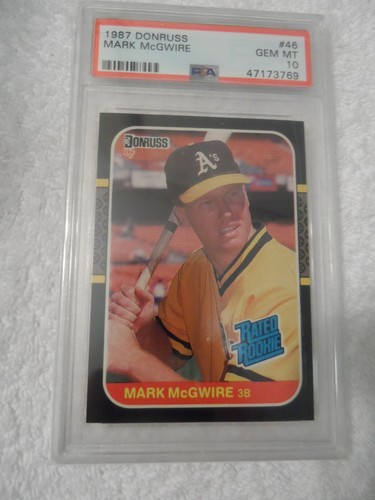 1987 Donruss #46 Mark McGwire Oakland A's RC Rookie PSA 10 GEM MT