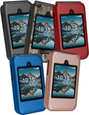 Funda rígida con textura de rejilla delgada para teléfono Iris Easy Flip / Summit Flip 4G