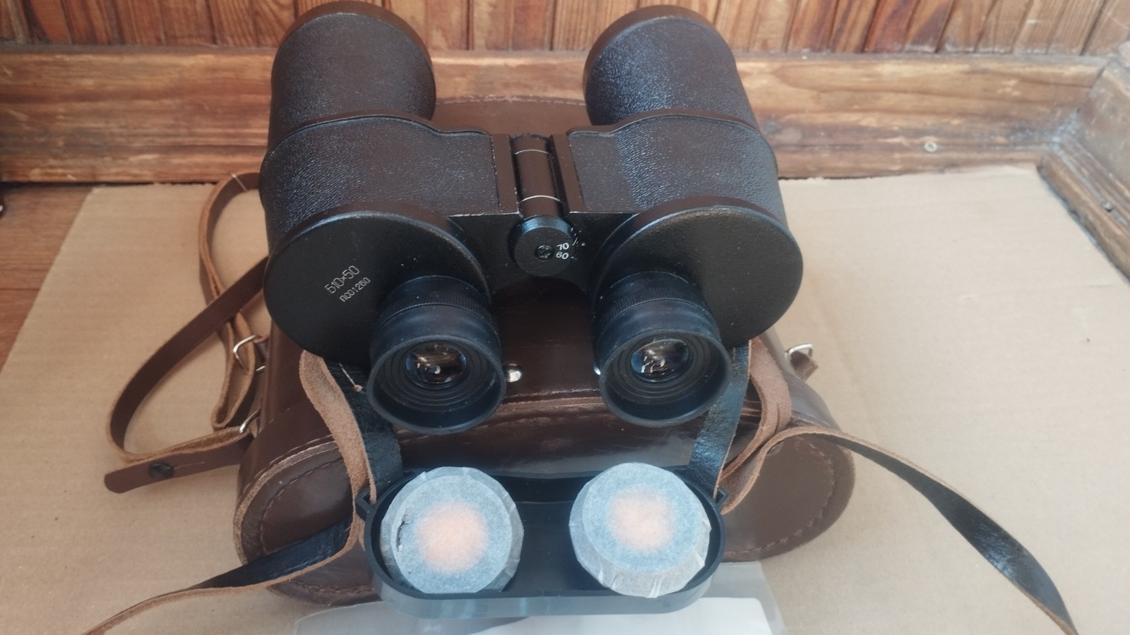 ZOMZ B10X50  Soviet USSR Field Binoculars 1988 Complete Set New Unused — image 3