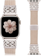 Braided Stretchy Band with Magnetic Clasp for Apple Watch Bands Women Men