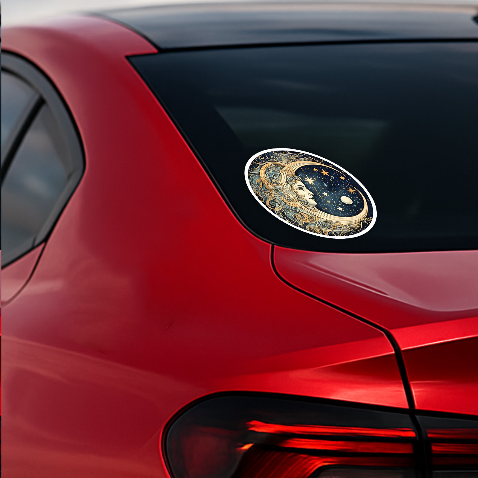 Moon Stars Planet - Vinyl Decal Sticker - Car Window Laptop - ebn9707