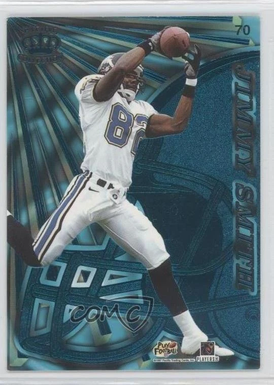 1997 Pacific Dynagon Prism Tandems Jim Harbaugh Jimmy Smith #70 - Image 2 of 2