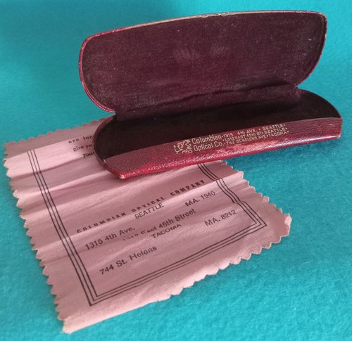 Antique Columbian Optical Co Seattle Washington Tacoma Eyeglasses Case
