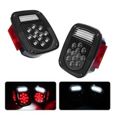 Led Bar Tail Lights Smoke Square Brake Taillights For Jeep Wrangler Tj Yj Cj5 Cj Led Bar Tail Lights Smoke Square Brake Taillights For Jeep Wrangler Tj Yj Cj5 Cj