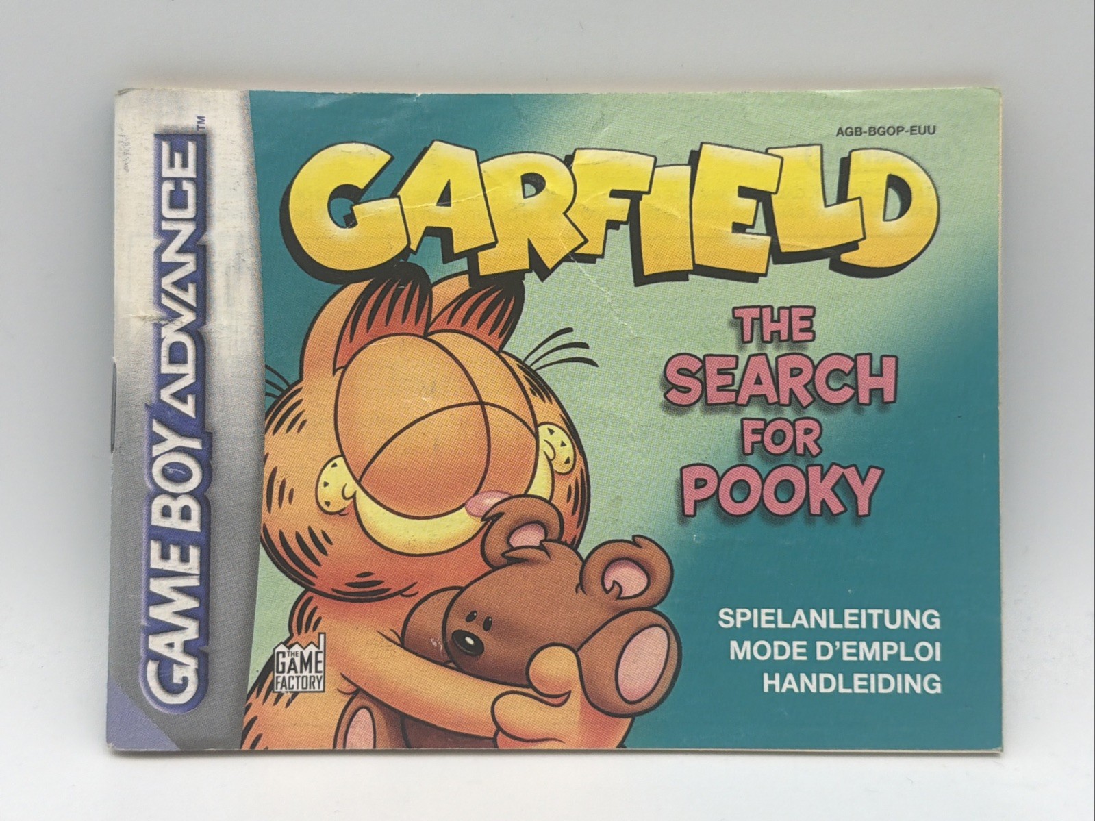 NOTICE Nintendo Game Boy Advance - Garfield : A La Recherche de Pooky - AGB-BGOP