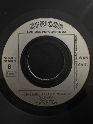 Orchestre T.P.O.K. Jazz   Semeki Bakali 1 & 2  7 Rare African Jazz Funk 45 RPM