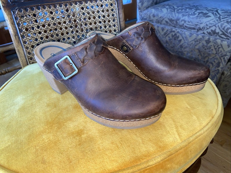 Aetrex Corey Clog Size 7.5 Women's Brown Leather
