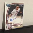 Labaron Philon 2024-25 Bowman University U 1st Chrome Auto #49 Alabama Tide